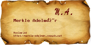 Merkle Adelmár névjegykártya